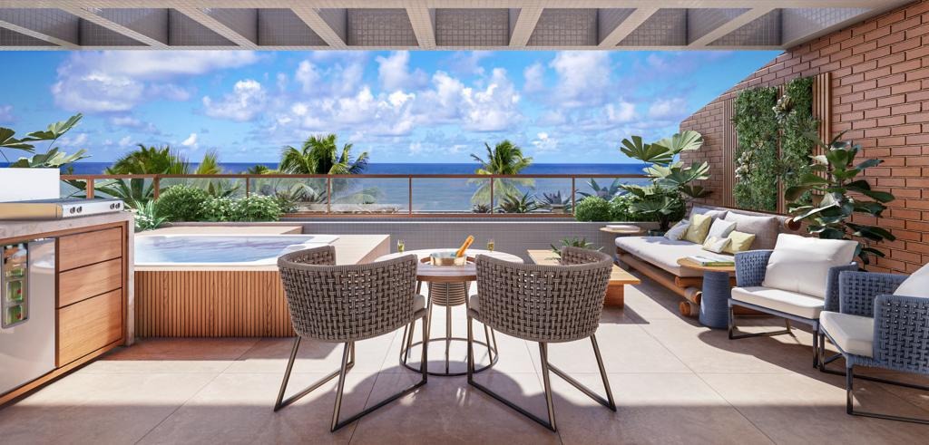 Terraço privativo Garden com spa